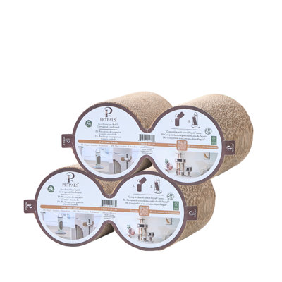 Petpals 6.5" Tall Cardboard Scratcher Set - Cardboard Scratcher 2-pack