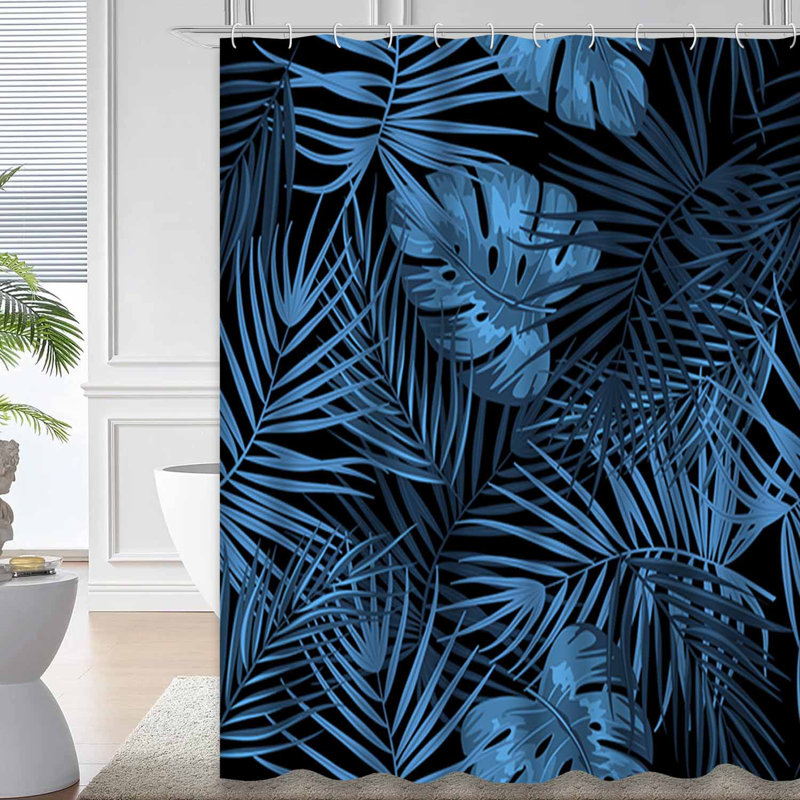 Rideau de douche Green Branch Monstera, L 72 po x l 72 po