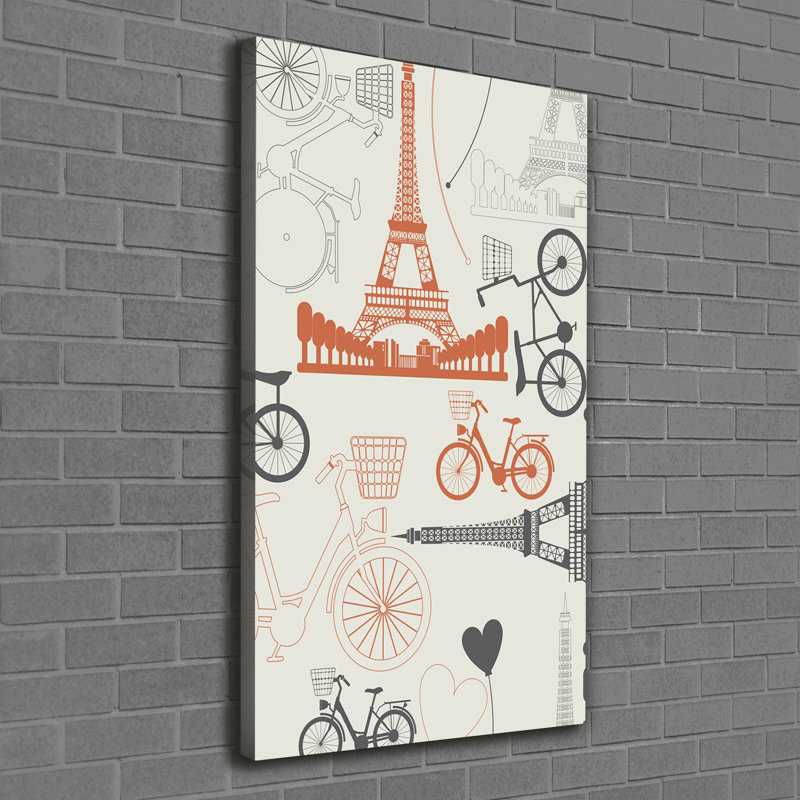 Hiltonia France Symbols - Wrapped Canvas Print
