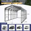 Abri de voiture en acier galvanisé de 14 pi x P 30 po x H 12,8 pi pour voiture de camping avec toit extérieur