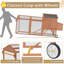 Grand poulailler en bois 95 "avec roulettes-554028248
