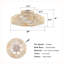 Ventilateurs de plafond en corde de 20 po avec télécommande, ventilateur encastré avec éclairage, ventilateur de plafond à profil bas à 6 vitesses à courant continu pour la chambre du salon. - AMPOULES NON INCLUSES - blanc mat-132276464