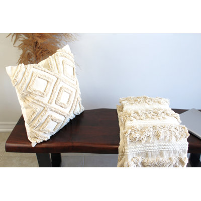 Ensemble de housse de coussin décoratif en coton 3 pièces