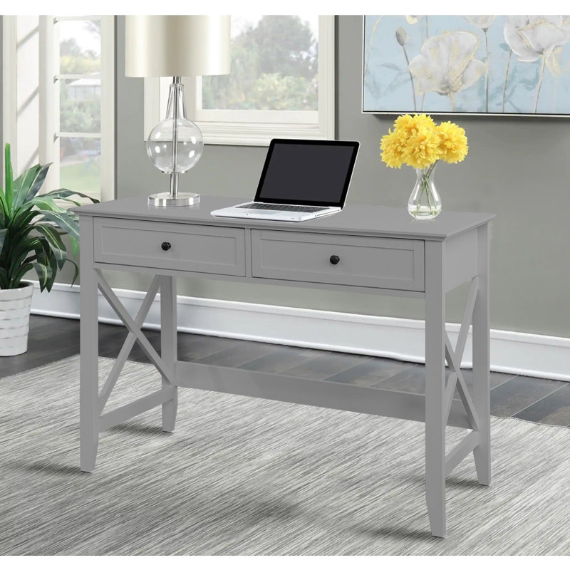 Bureau 45,7 po avec tiroirs Jawanna, Gris