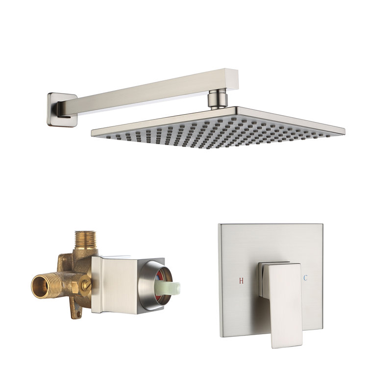 Pressure-Balanced (Temperature And Volume) All-In-One Kit with Rough in-Valve, Brushed Nickel