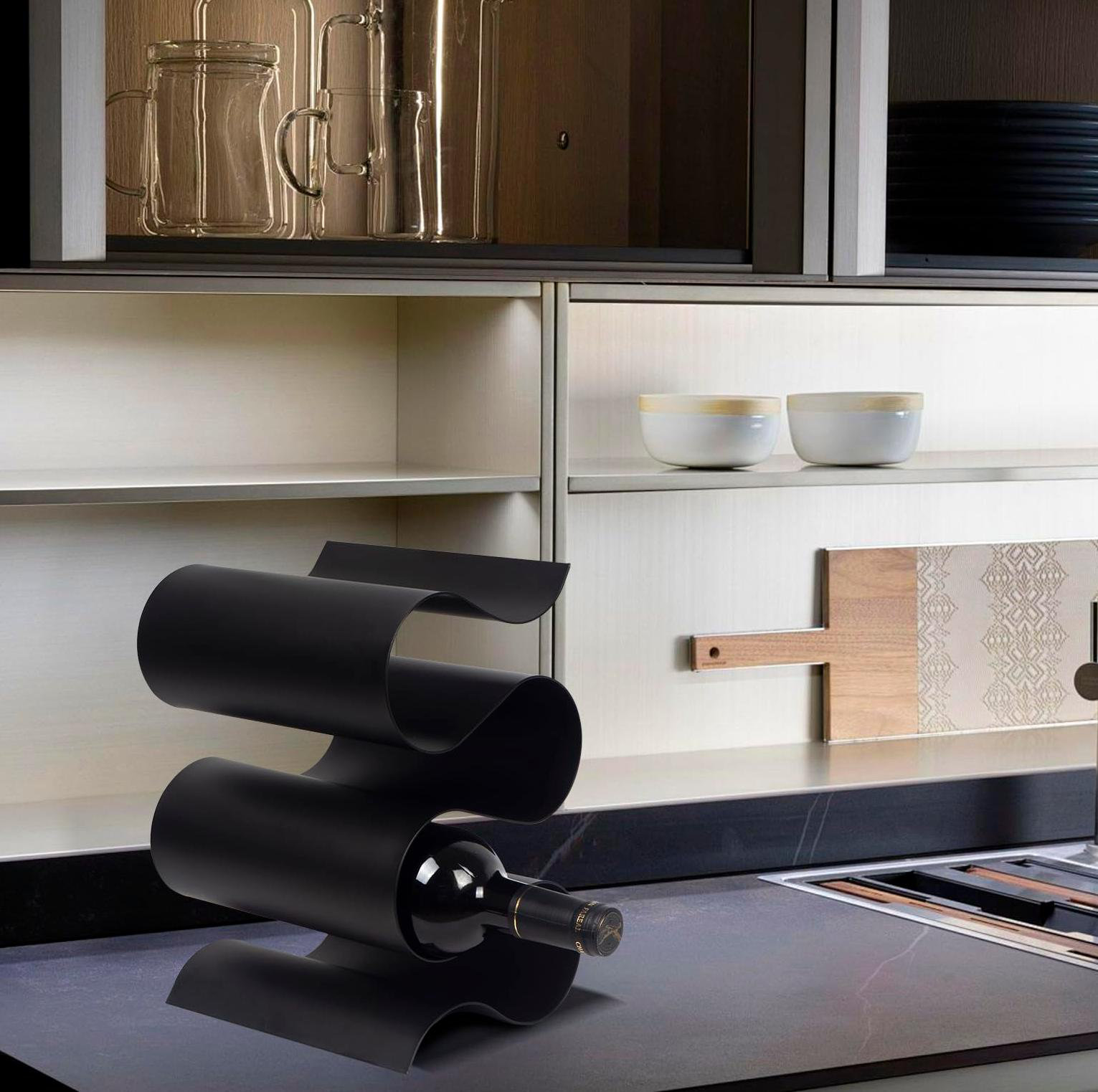 Ivy Bronx Wine Rack Countertop, Freestanding Creativity Modern Small ...