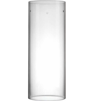 8"H x 3"W Clear Glass Cylinder Pendant Shade with Pin Holes