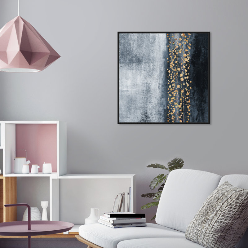 « Down The River » par Oliver Gal - impression d'art graphique, H 24 po x l 24 po x 1,5 po, Noir