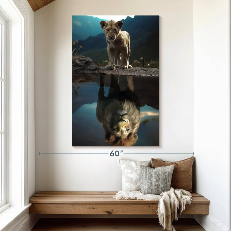 Brampt The Lion Reflection, 51" H x 34" W