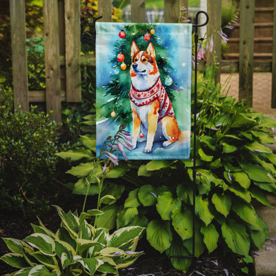 Drapeau de Noël Husky sibérien