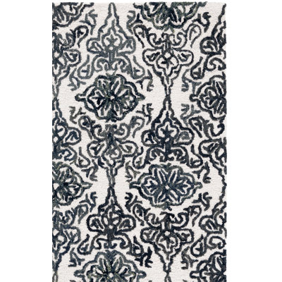 Anjalina Hand Tufted Wool Damask Rug