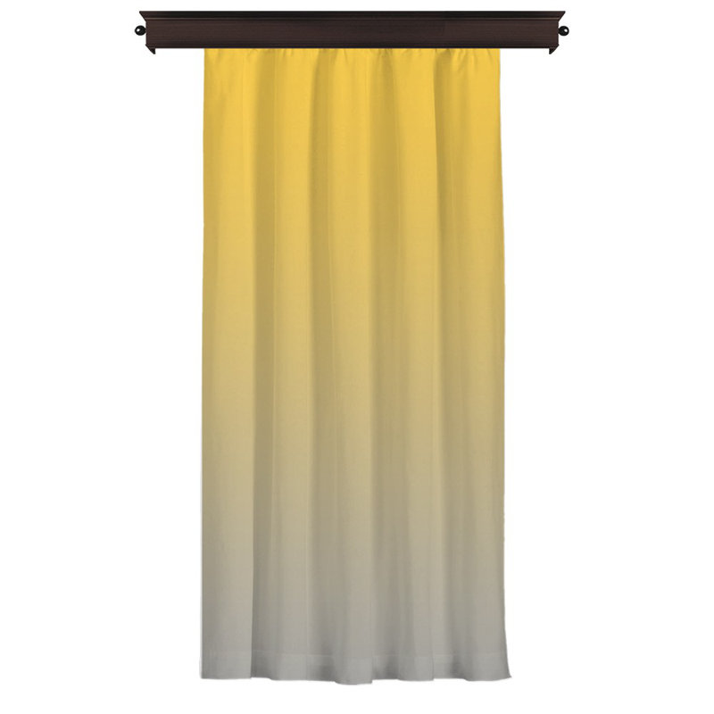 Rideau en polyester Dursunbey, Jaune