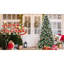 Arbre de Noël 5 pi avec branches enneigées, 1131 pointes, baies rouges, pin, structure à branches articulées, arbre à base en métal, installation rapide givré 47 po, base