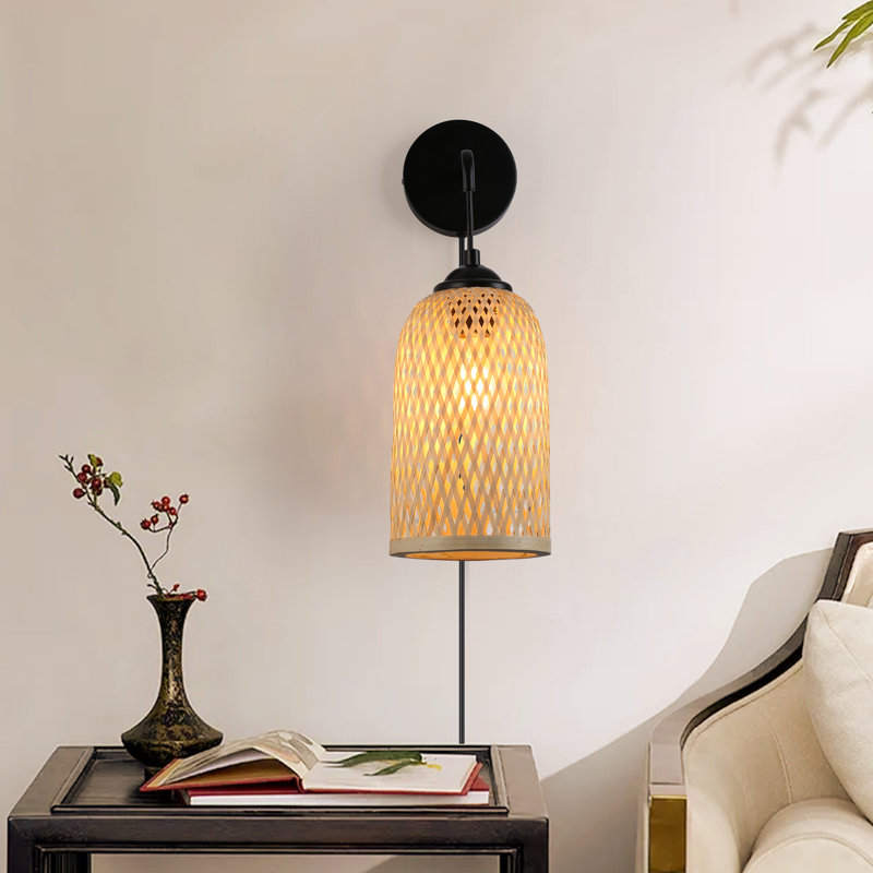 Luminaire mural en osier Zalma