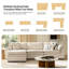 Canapé modulaire surdimensionné 4 pièces à double coussin de 121 po Wolff-1801783527