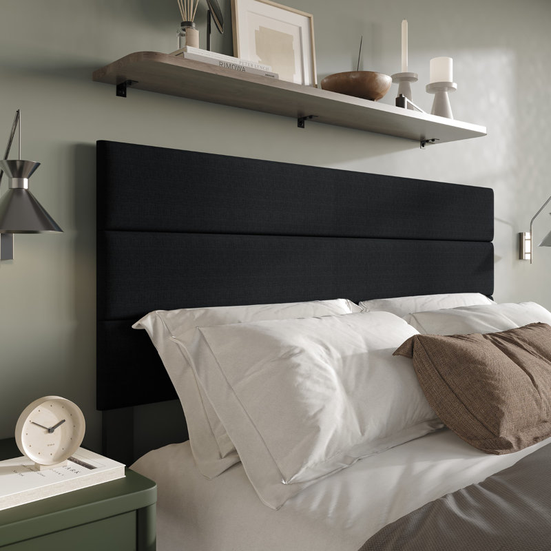 Tête de lit tapissier Farmersville, Très grand, Black