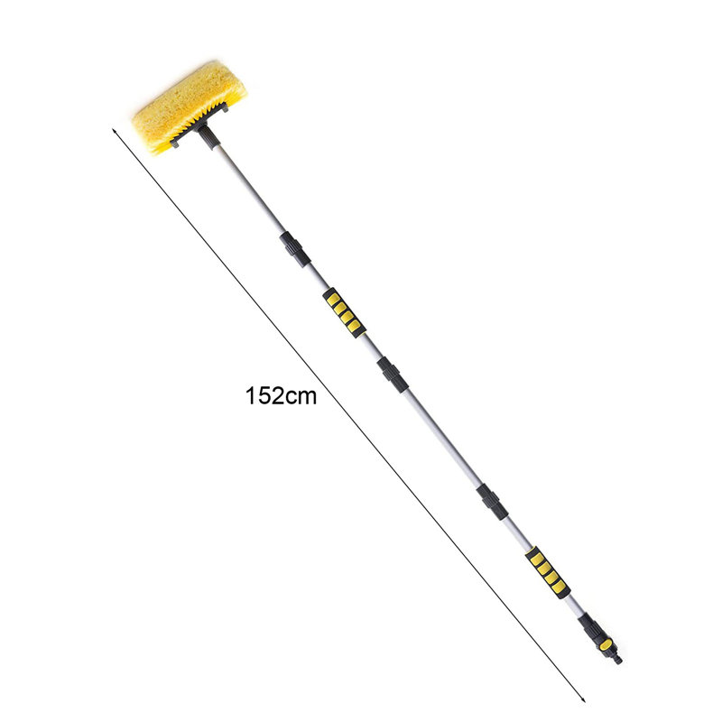 Car Cleaning Brush with Detachable Handle Soft Bristles Design Tight Connection On/Off Switch Scratch-Free Car Vehicle Cleaning Brush