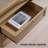 2 - Drawer Natural Oak Rattan Boho Bedside Tables Large Nightstand with Open Shelving-586385149
