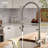 Moen Essie Pre-Rinse Spring Pull Down Single Handle Kitchen Faucet with Power Clean Technology and Soap Dispenser-81817233