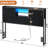 Bookcase Headboard With Sliding Door, LED Light And Charging Station-315669683