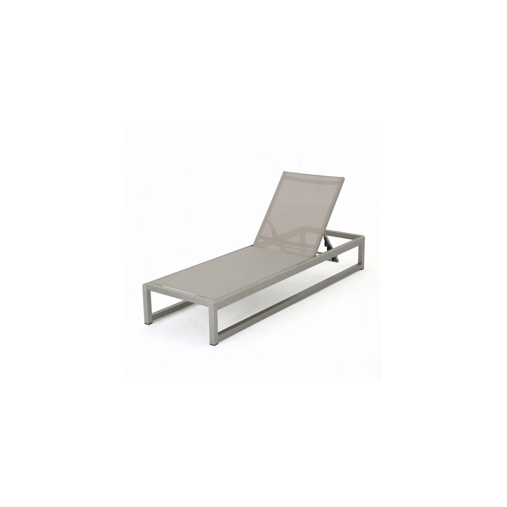 Harper 77" Long Reclining Chaise Lounge Set, Gray/Gray