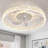 Modern Ceiling Fan Light, Remote, Dimmable LED, 6-Speed, Quiet, Flush Mount