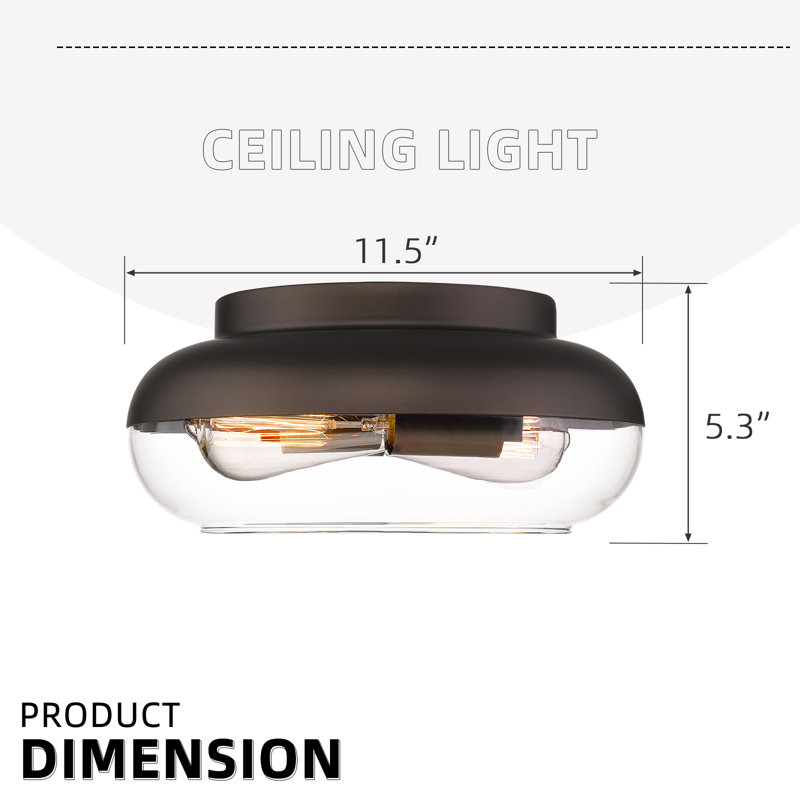 Murell Glass Flush Mount, Oil Rubbed Bronze
