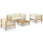 Chaise longue avec coussins 5 pièces Knighton