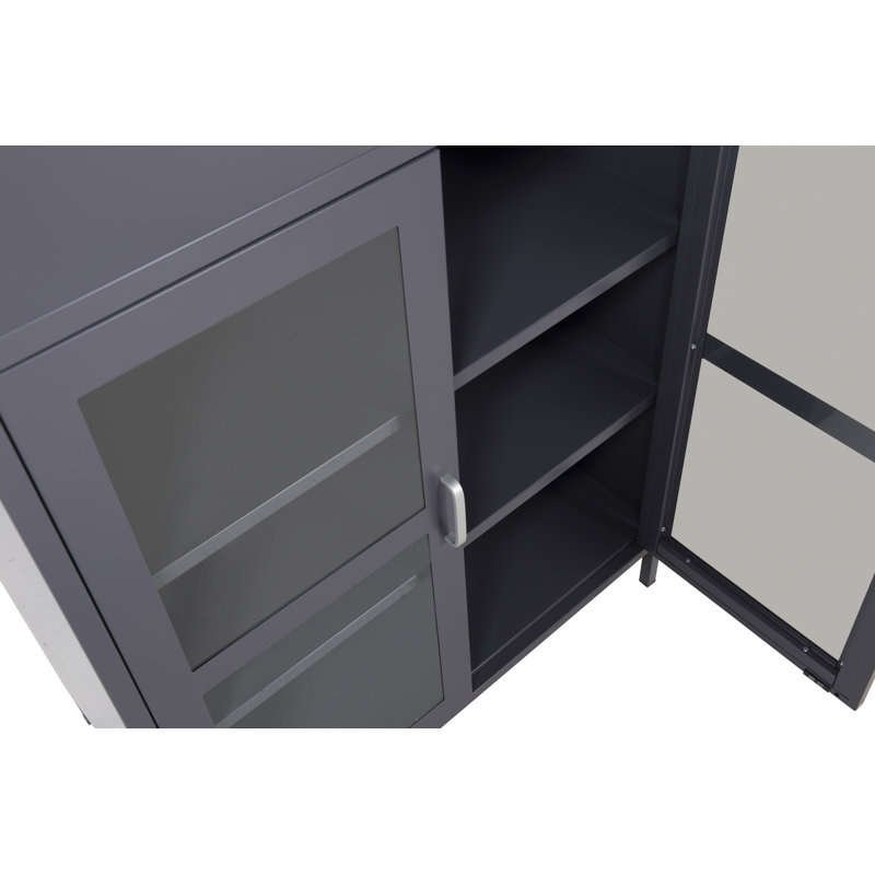 Nauvoo 80cm Wide Solid Wood File Cabinet, Light Grey