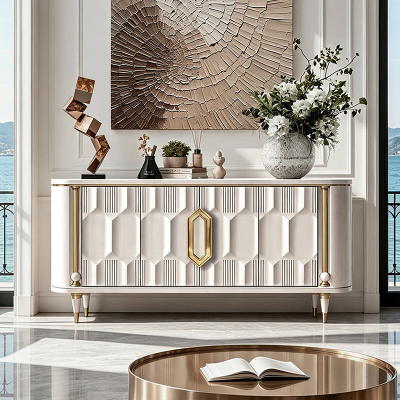 French-style modern light luxury sideboard