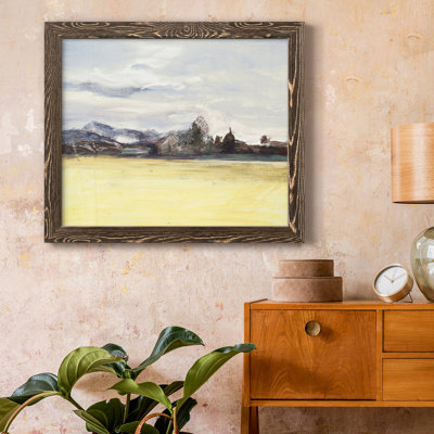 «Gray House in Blue», reproduction d'art sur toile encadrée
