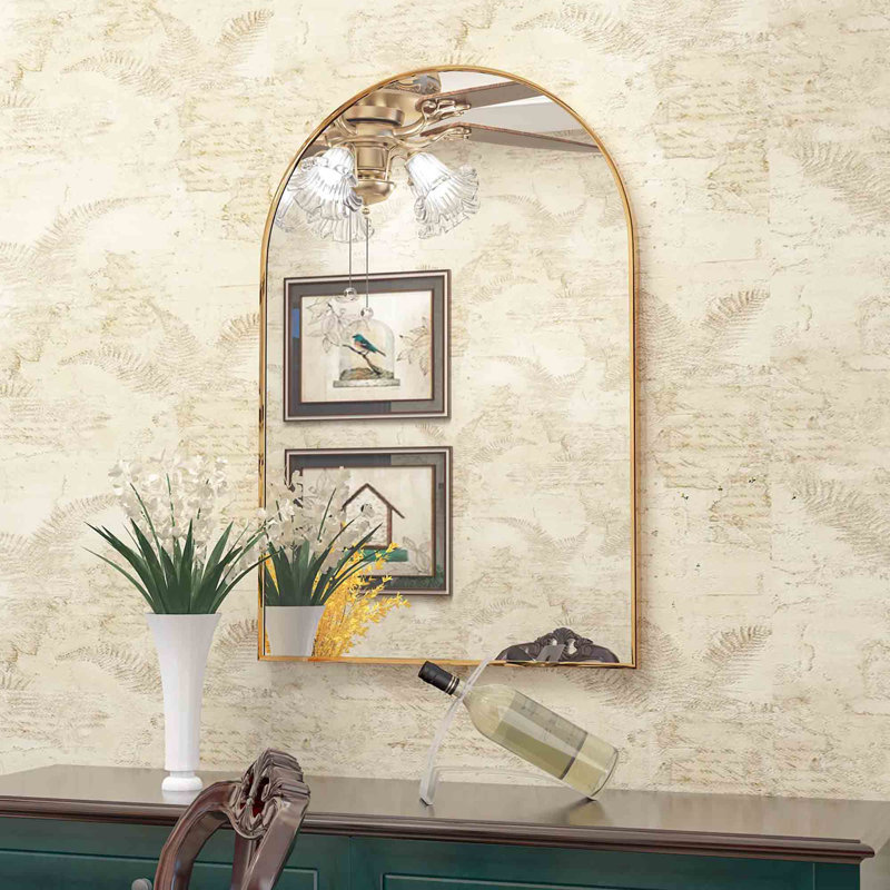 Bushea Metal Arch Mirror, Gold