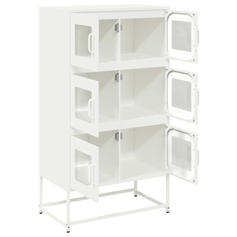 Highboard 68X39x123 Cm Steel, White