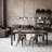 48"L 8-Light Mariko Black Metal and Smoked Glass Chandelier