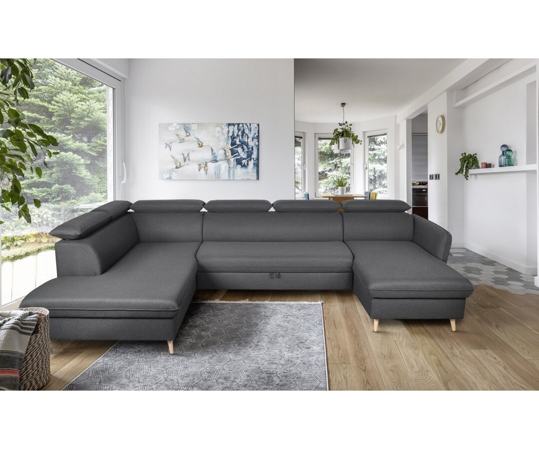 Ecksofa Mauldin mit Bettfunktion