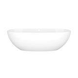 Barcelona 70-1/4" x 33-5/8" Freestanding Soaking Bathtub in Volcanic Limestone with Overflow Hole