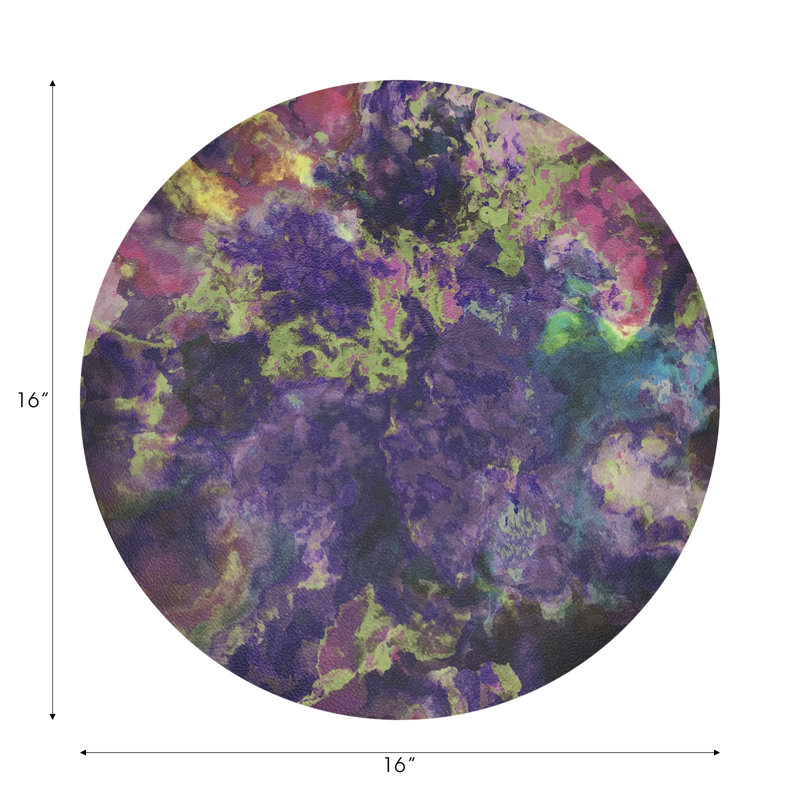 Impressionism Richesse Pebbles 16" Vinyl Placemat, Purple
