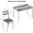 Dining Table Set For 4, 43.3" Kitchen Table And Chairs Set Of 4, 5-Piece Industrious Wood Dining Room Table Set With 4 Upholstered PU Leather Chairs For Small Space, Breakfast Nook, Apartment-1898103681-1898103684-1898103707