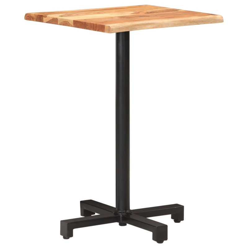 Bistro Table Square Solid Acacia Wood, Cherry, 29.53" H x 19.69" W x 19.69" D