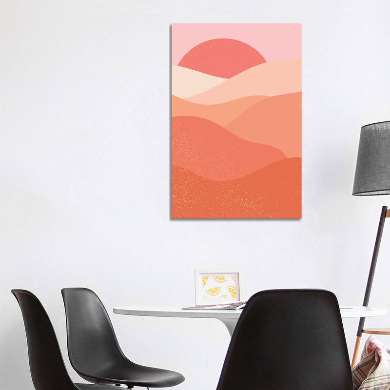 Pastel Red Sunset by EnShape - Wrapped Canvas Print, 101.6 cm H x 66.04 cm W x 1.91 cm D