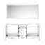 Meuble-lavabo double blanc 72 po X P 22 po D et 28 po Miroir-117984772