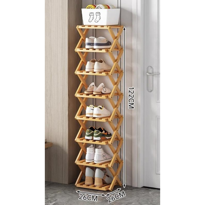 Étagère à chaussures sans installation, petite porte étroite, étagère de rangement multicouche pour la maison, armoire à chaussures pliante pour dortoir simple, 2024 New Hot Style