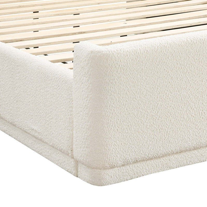 Élégant revêtement de lit plateforme 1pc, Beige