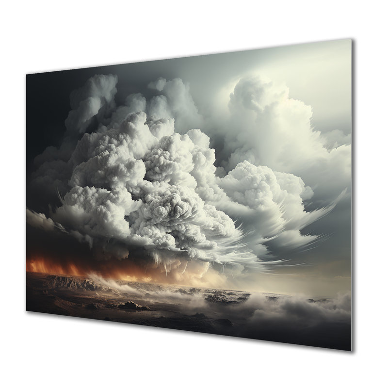 Ethereal Stormy Skies Horizon II - Storms Metal Wall Art, 16" H x 32" W x 1" D