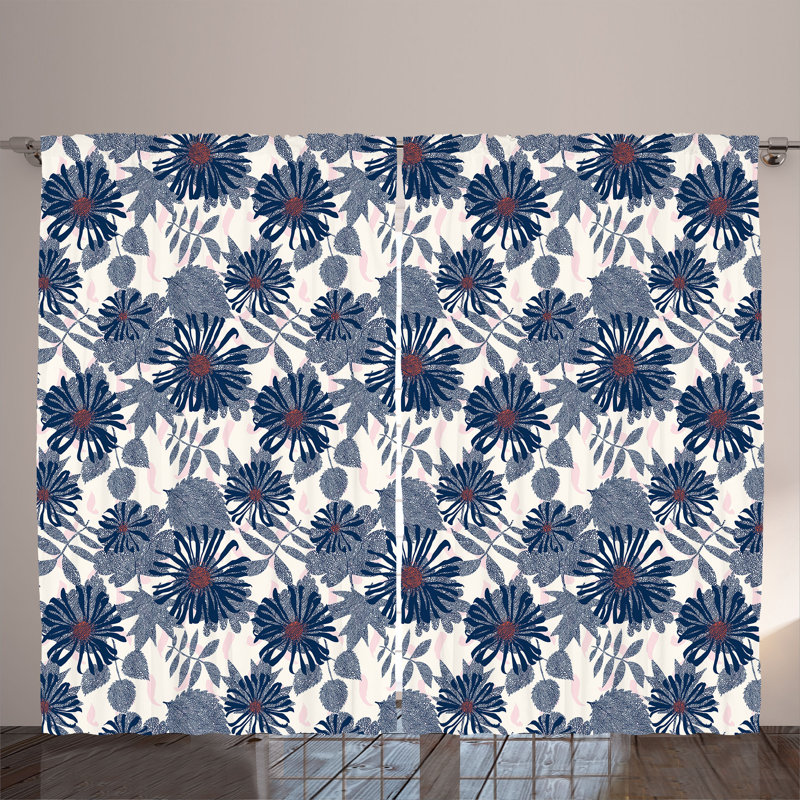 Chrisina Polyester Semi Sheer Curtain Pair