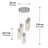 Lundt 5 - Light Chrome LED Cluster Pendant