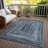 Machine Washable Indoor/Outdoor Xhevrie ACN1725 Blue Rug-239176661