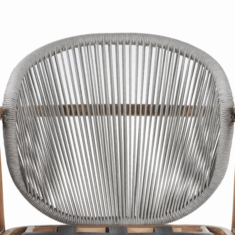 Fauteuil club d'extérieur en corde, ensemble de 1