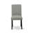 7 Piece Dining Room Table Set consists of a rectangular wooden table with Butterfly Leaf and 6 Shitake Linen Fabric Upholstered Chairs, Black-224196212-224196215-160717490