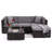 Brookwood 3 - Person Modular Patio Conversation Set with Cushions-1935598347